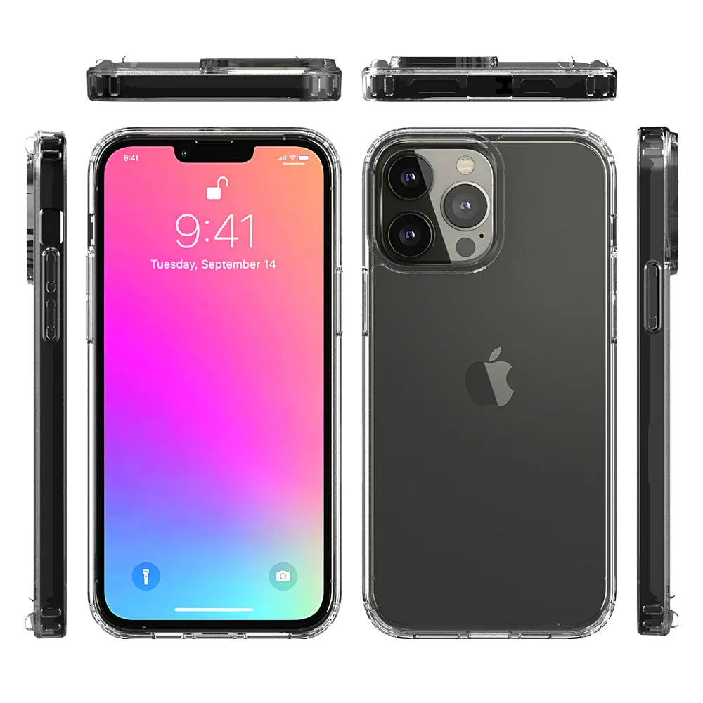 Armor-X Ahn Shockproof Protective Case For iPhone 13 Pro Max - Clear - Tashqila Armor-X Ahn Shockproof Protective Case For iPhone 13 Pro Max - Clear - Tashqila